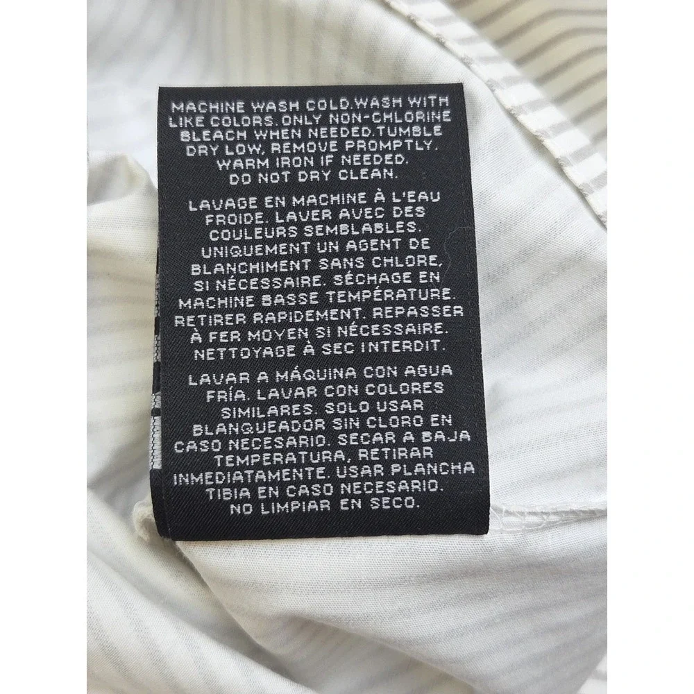2 LAUREN Ralph Lauren Oxford Stripe Gray Cottage White Farmhouse King Pillowcase